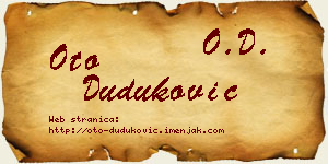 Oto Duduković vizit kartica